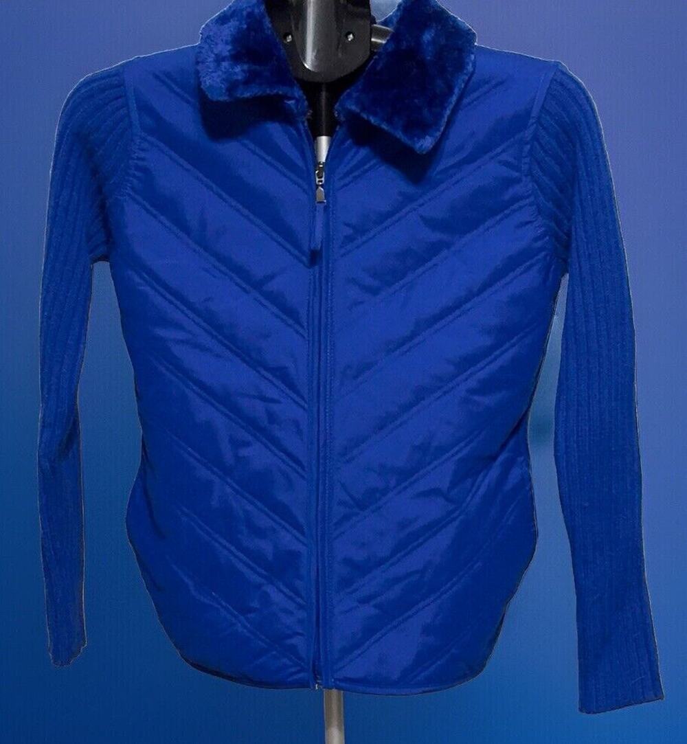 Creazioni Effeci Sweater Jacket Royal Blue Size Small